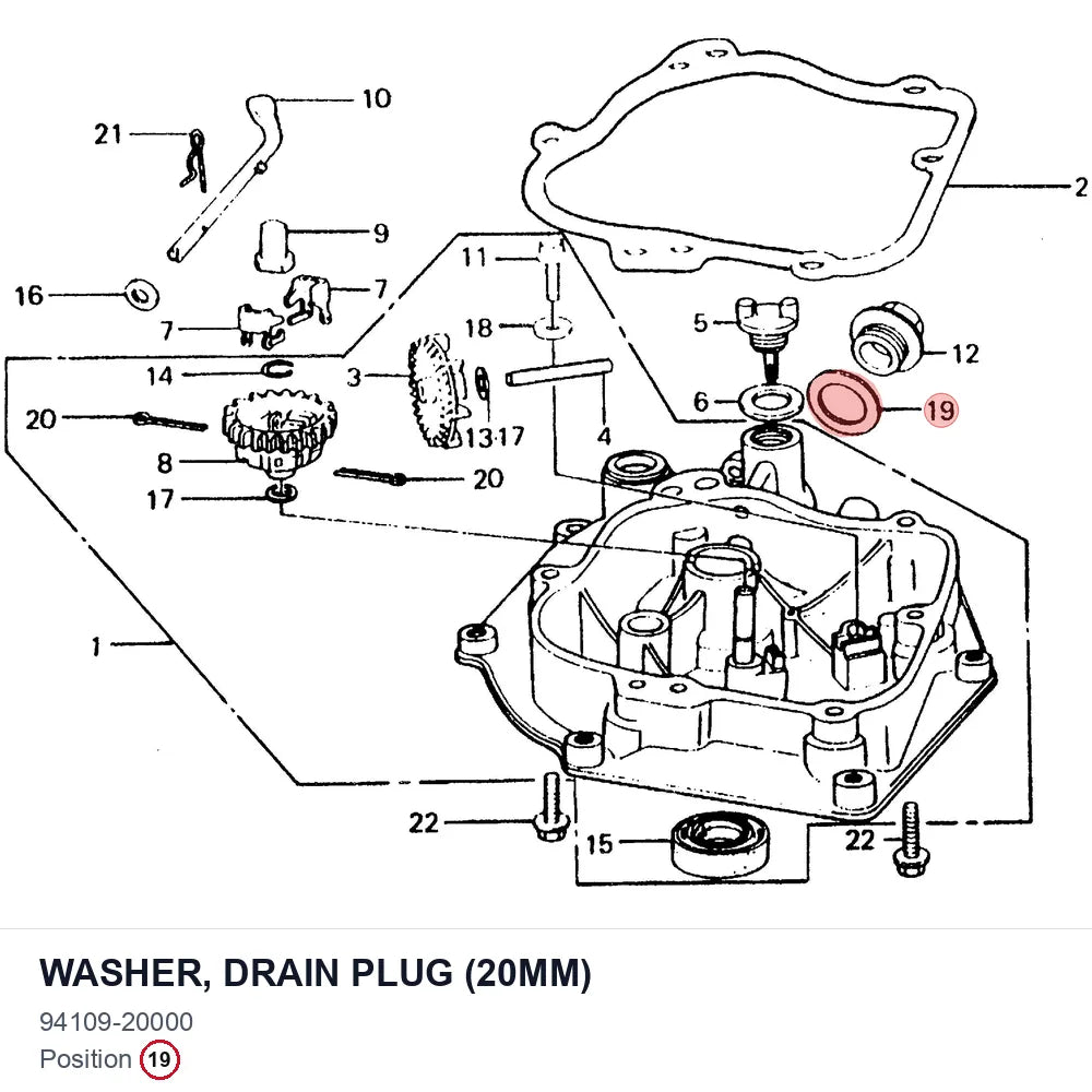 WASHER, DRAIN PLUG (20MM)