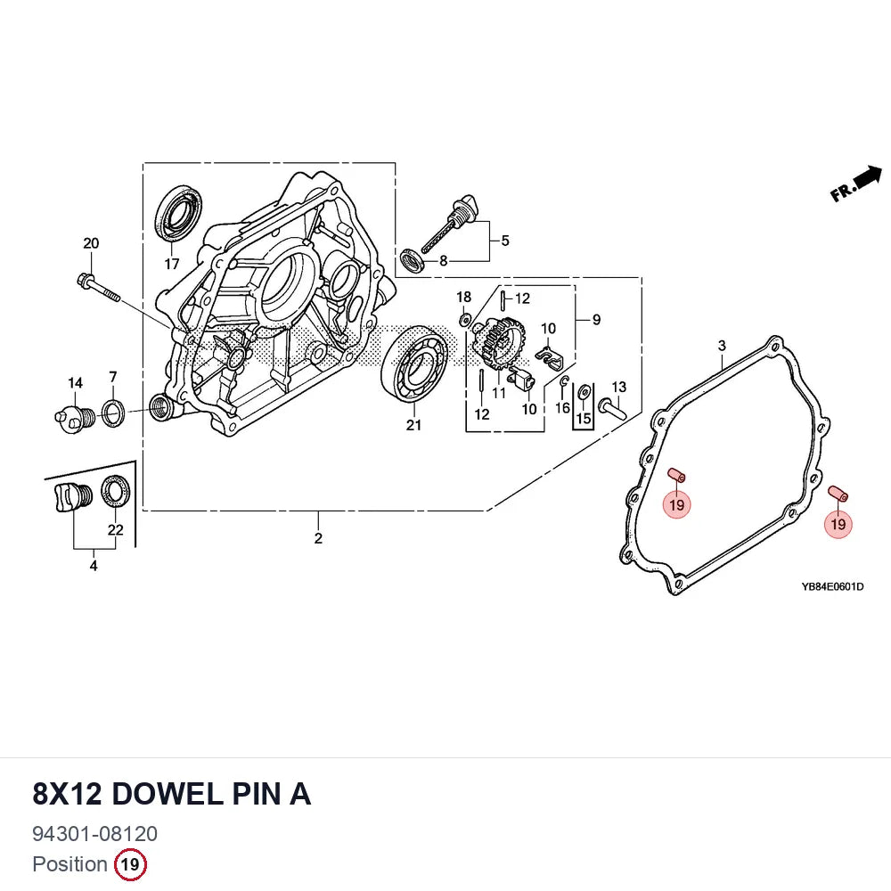 8x12 dowel pin A