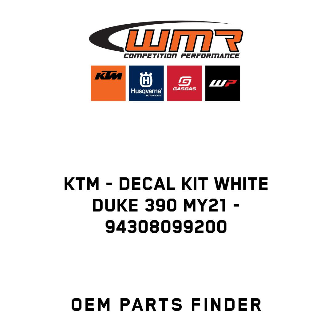 DECAL KIT WHITE DUKE 390 MY21