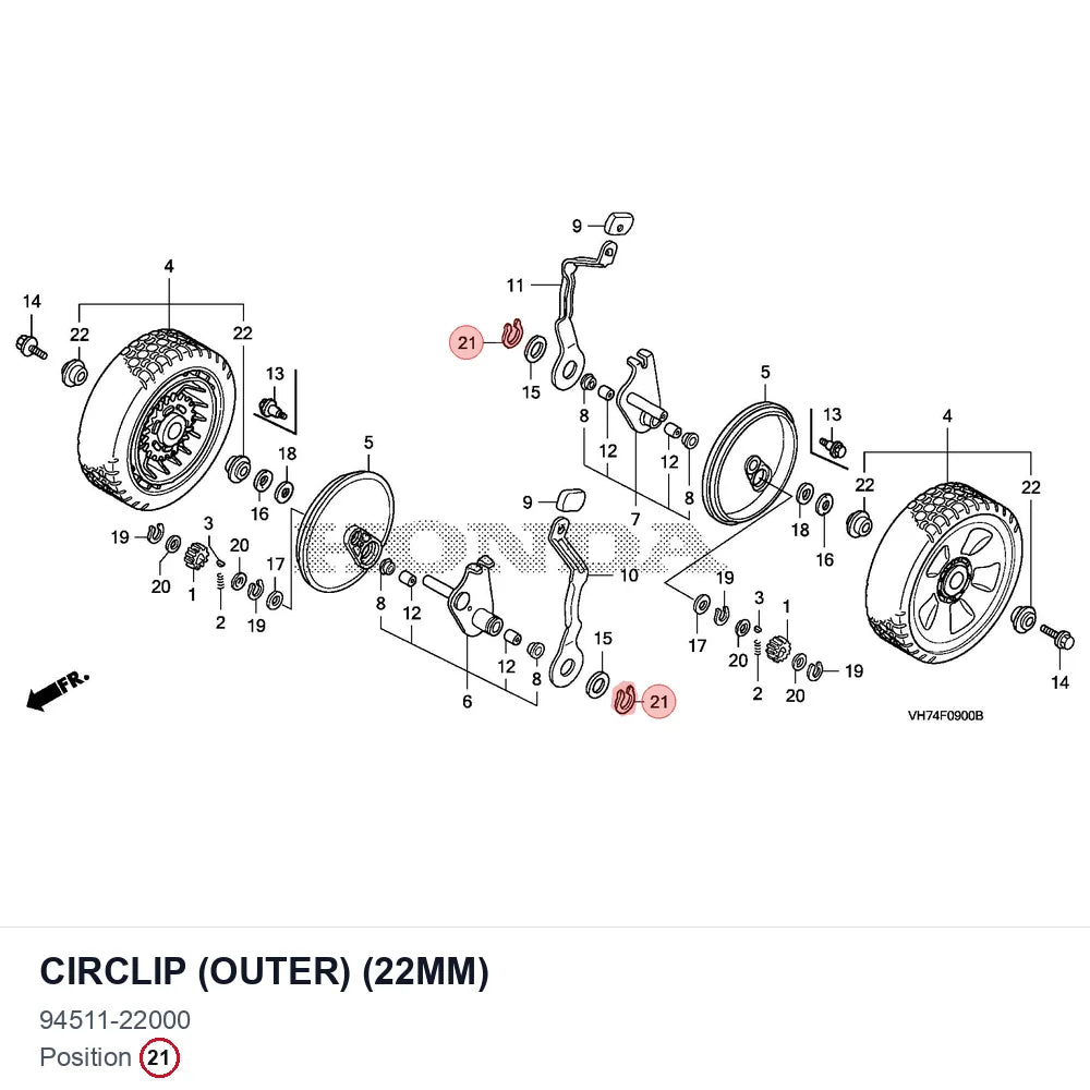 CIRCLIP (OUTER) (22MM)