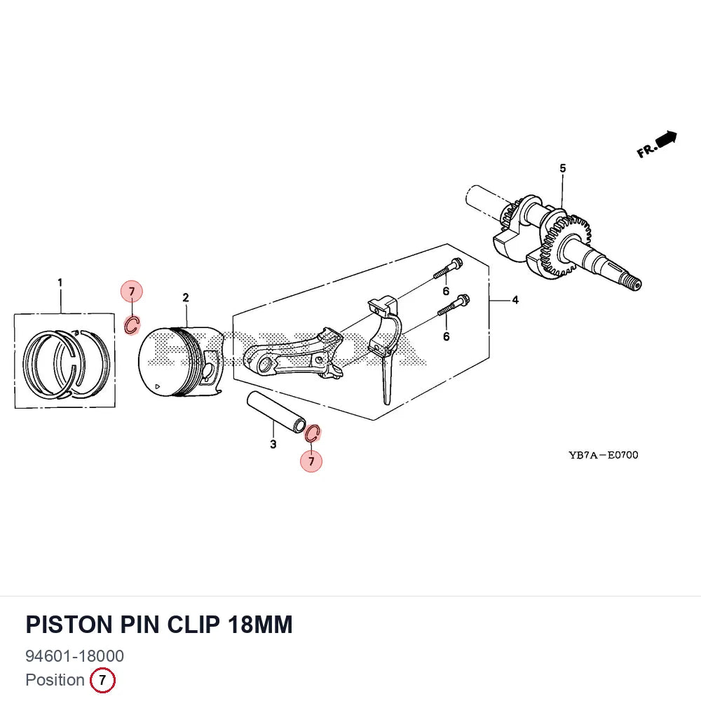 Piston pin clip 18mm