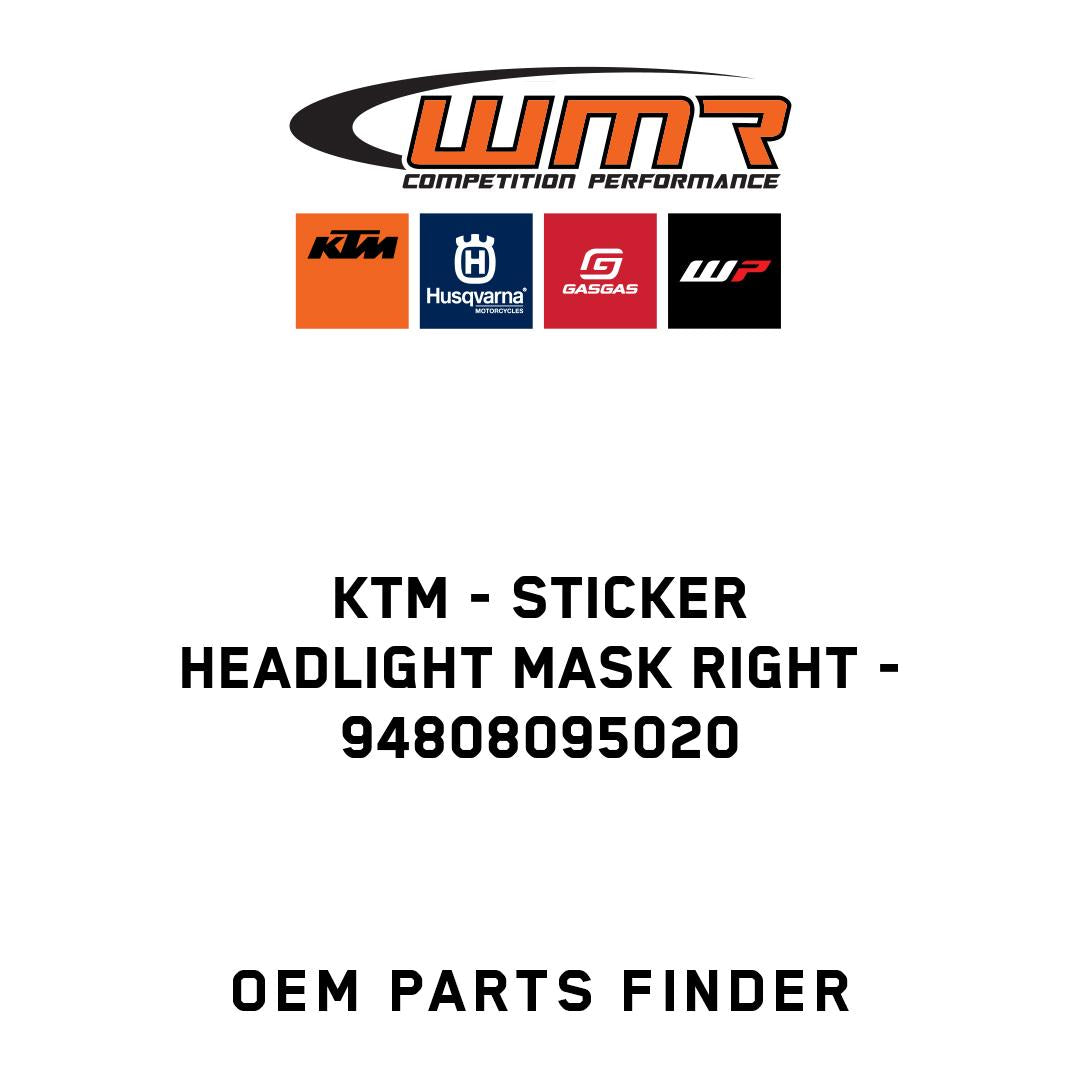 Sticker headlight mask right