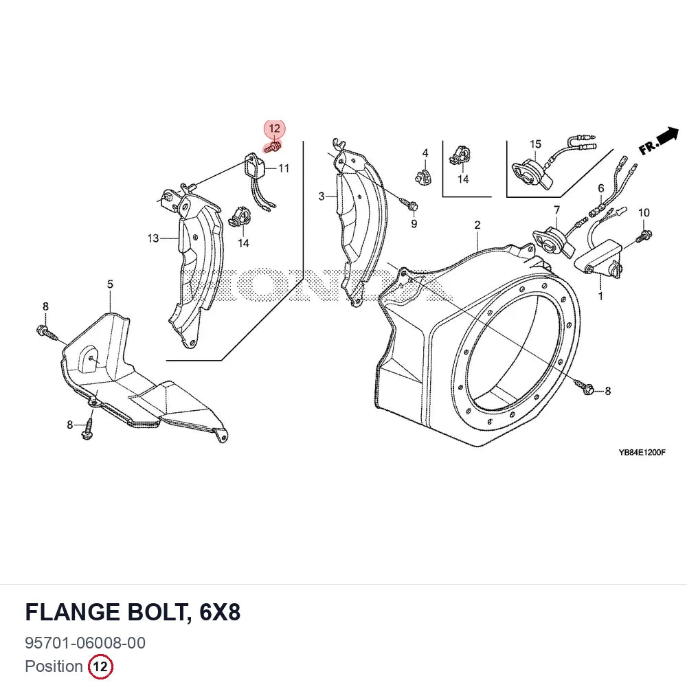 Flange Bolt, 6X8