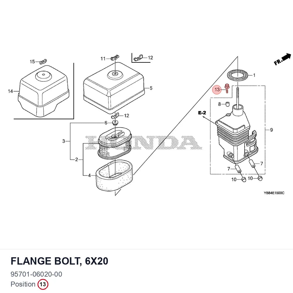 FLANGE BOLT, 6X20