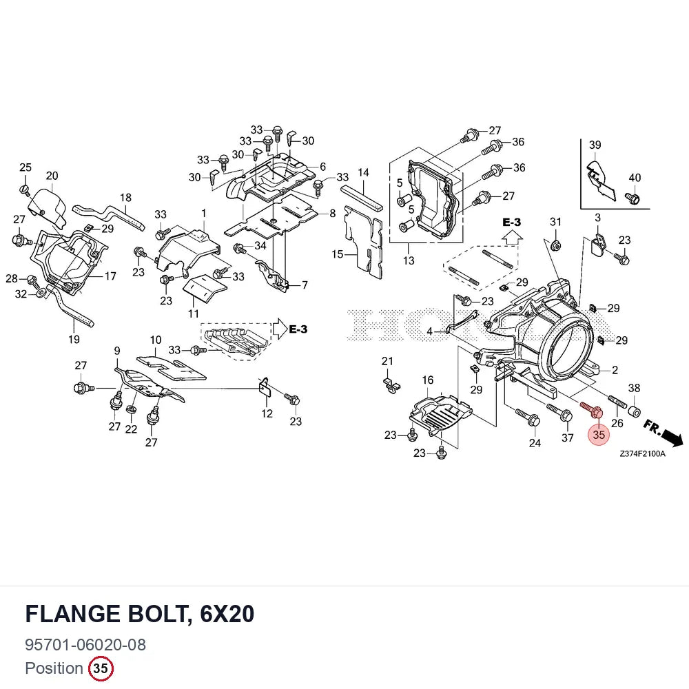 FLANGE BOLT, 6X20