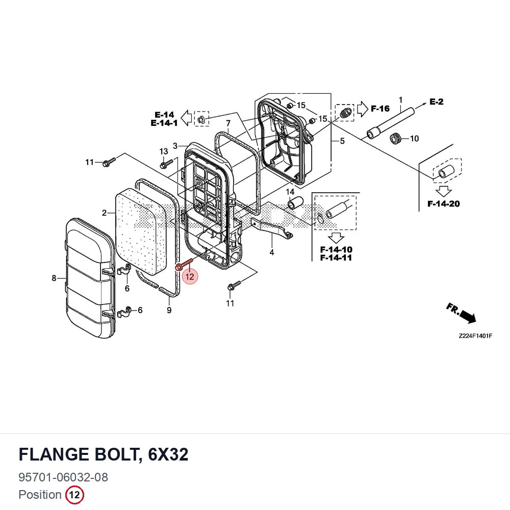 FLANGE BOLT, 6X32