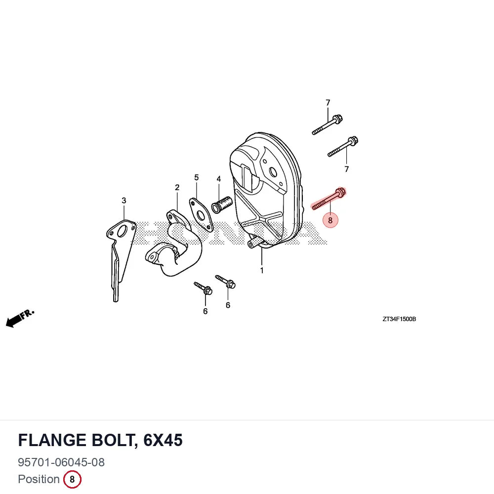 Flange Bolt, 6X45
