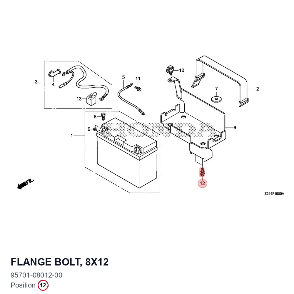 Flange Bolt, 8X12