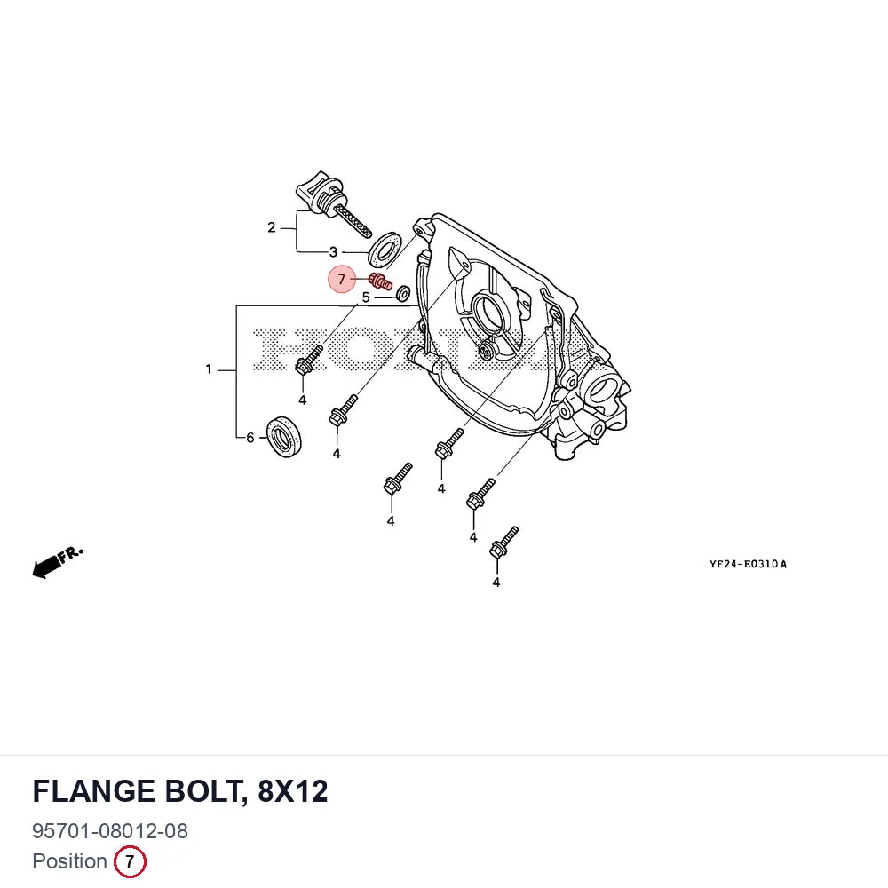 Flange Bolt, 8X12