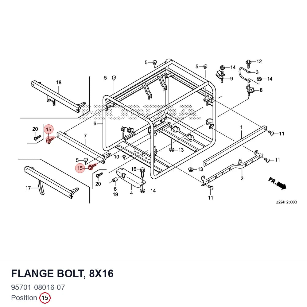 Flange Bolt, 8X16