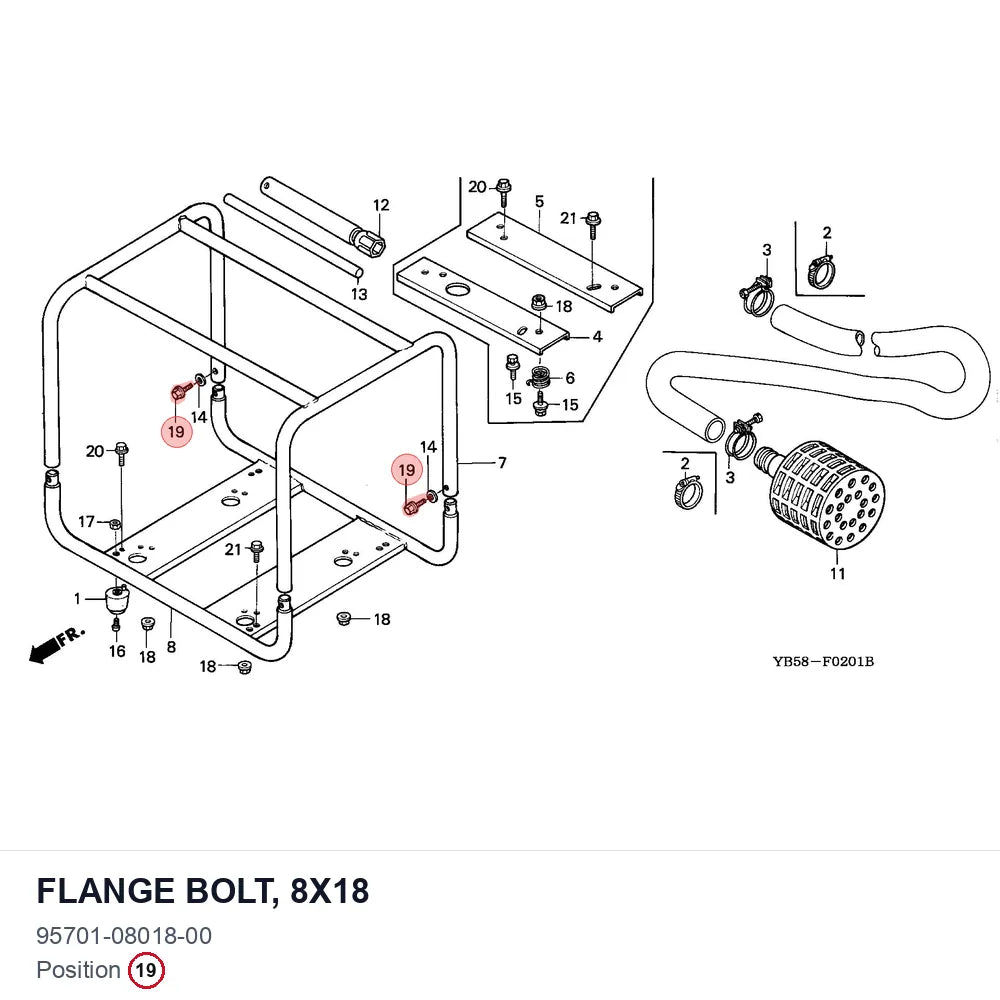 Flange Bolt, 8X18