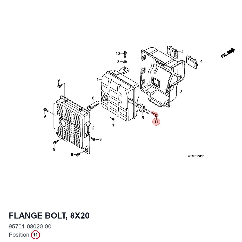 Flange Bolt, 8X20