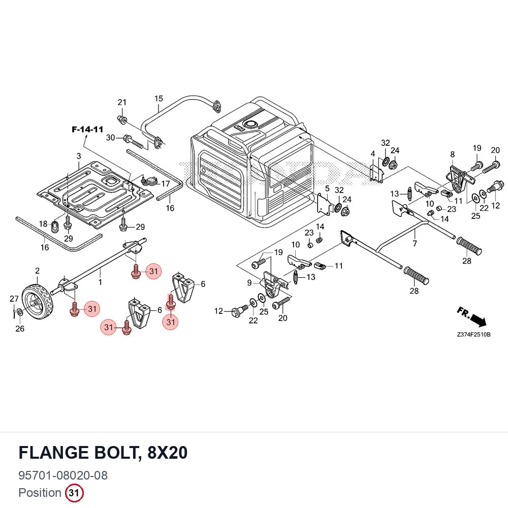 Flange Bolt, 8X20