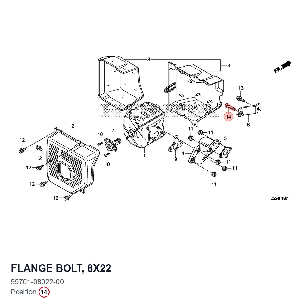 Flange Bolt, 8X22