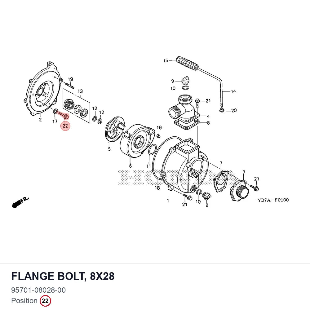 Flange Bolt, 8X28