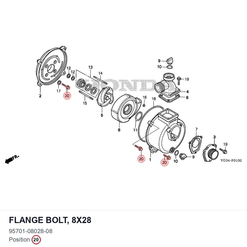 Flange Bolt, 8X28