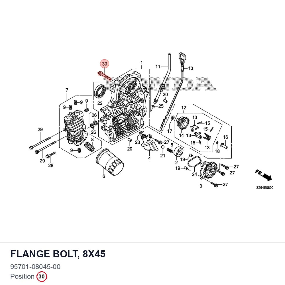 FLANGE BOLT, 8X45