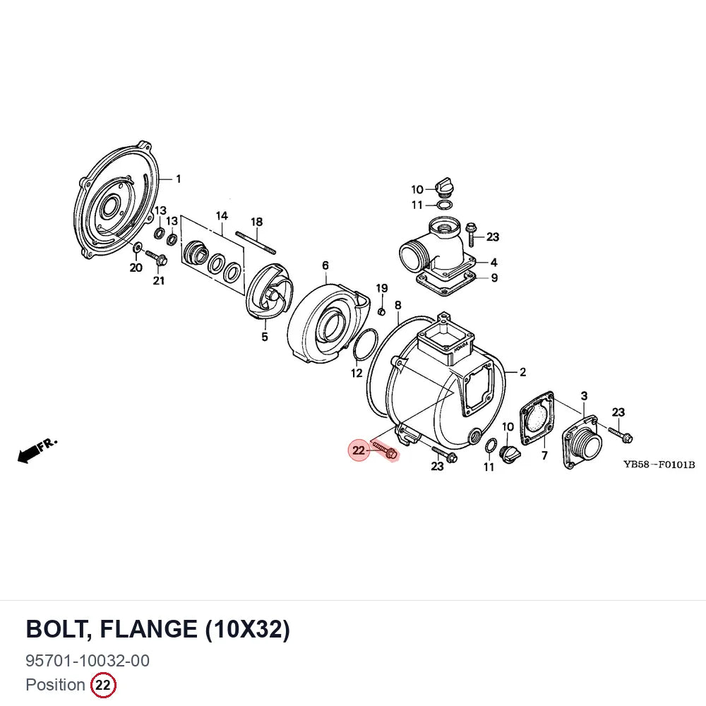 BOLT, FLANGE (10X32)