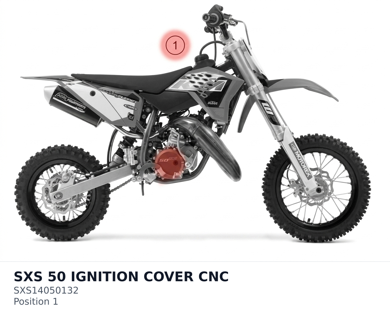Diagram preview: SXS 50 IGNITION COVER CNC (SXS14050132)