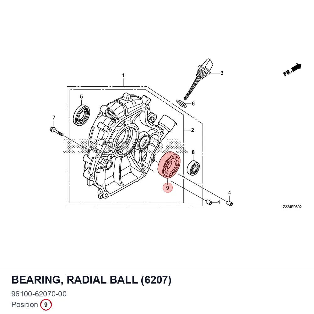 BEARING, RADIAL BALL (6207)
