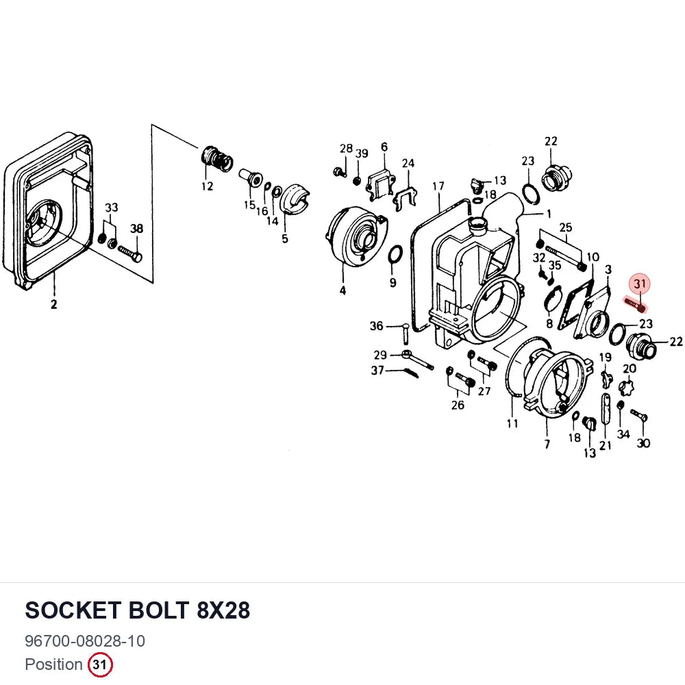 Socket bolt 8X28