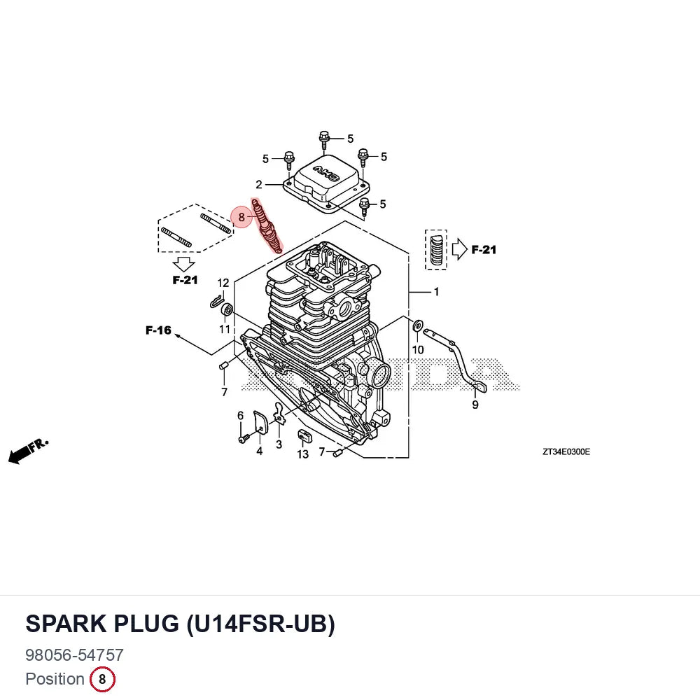 SPARK PLUG (U14FSR-UB)