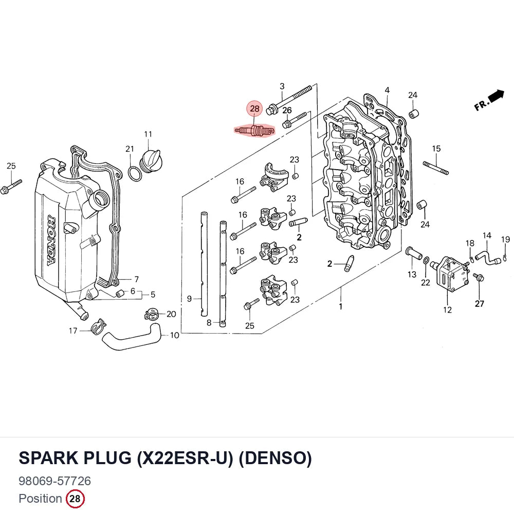 SPARK PLUG (X22ESR-U) (DENSO)