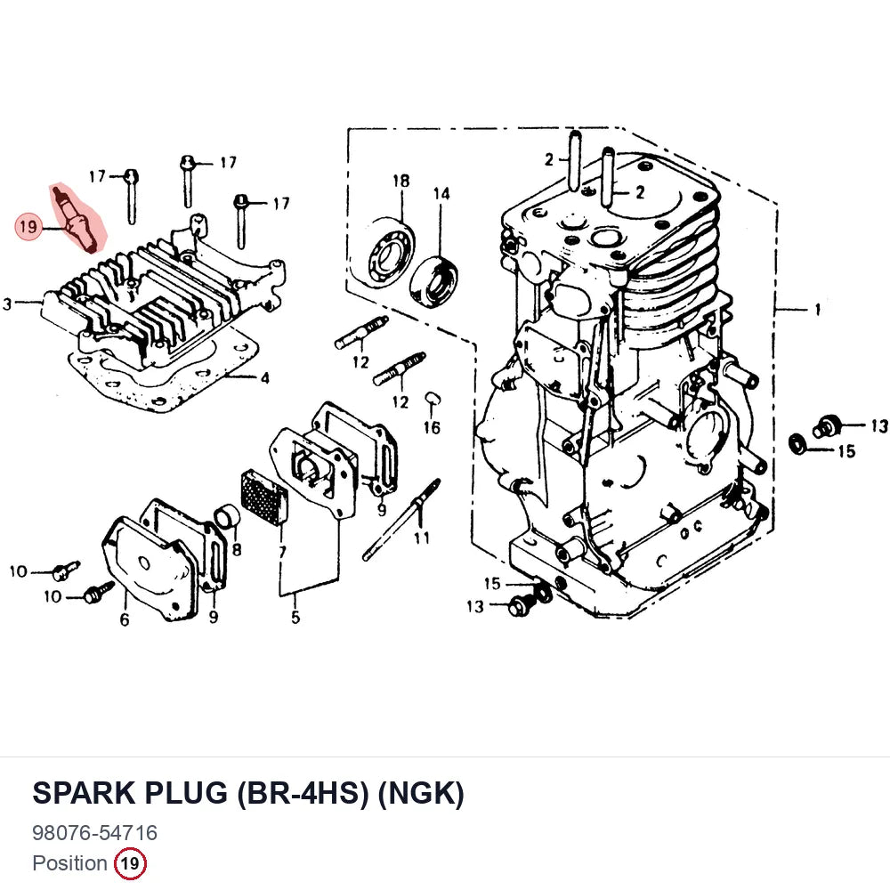 SPARK PLUG (BR-4HS) (NGK)