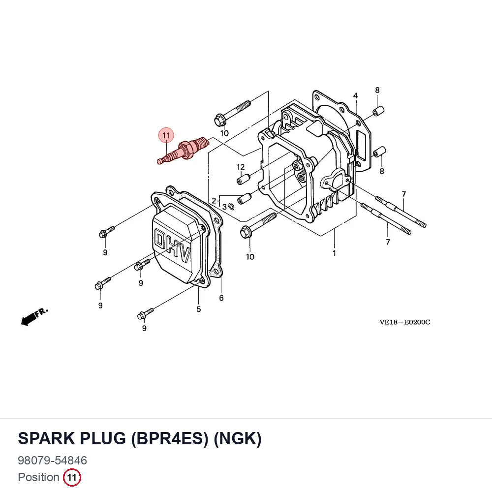SPARK PLUG (BPR4ES) (NGK)