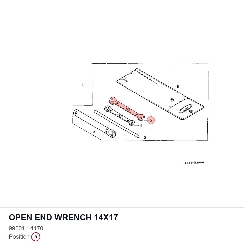 Open end wrench 14x17