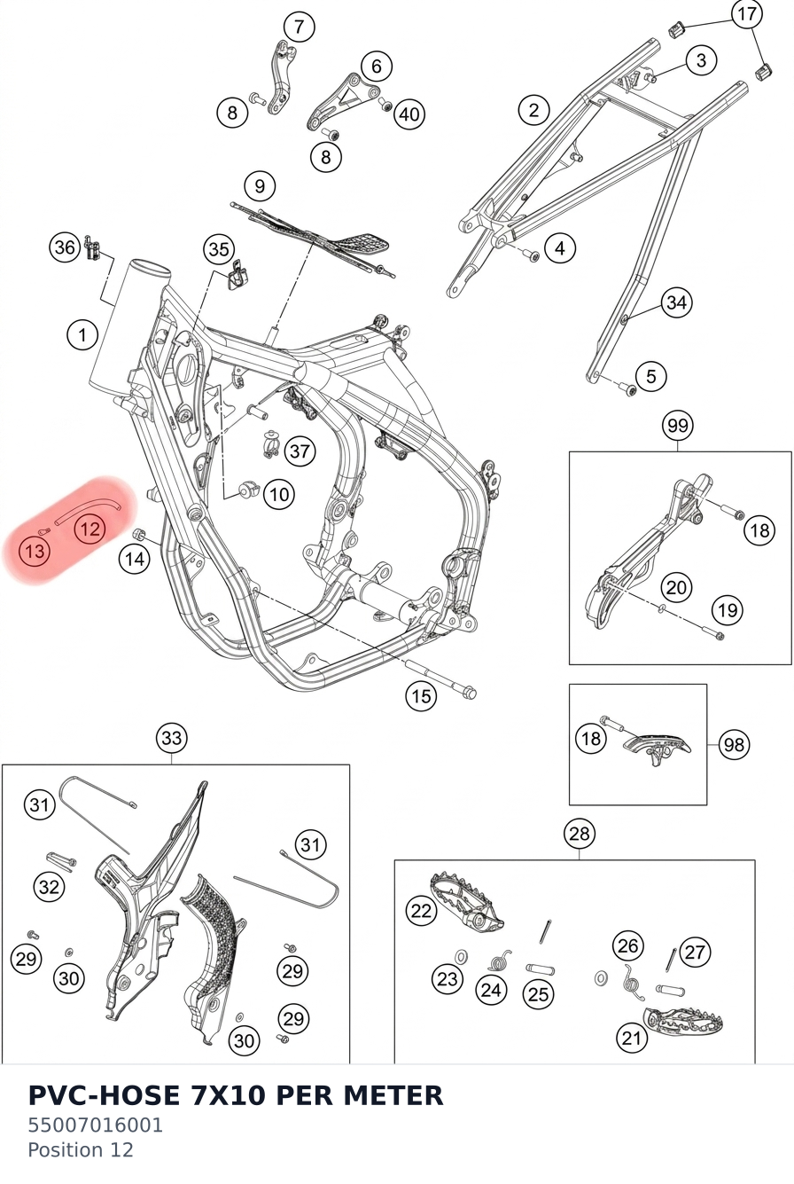 Diagram preview: PVC-HOSE 7X10 PER METER (55007016001)
