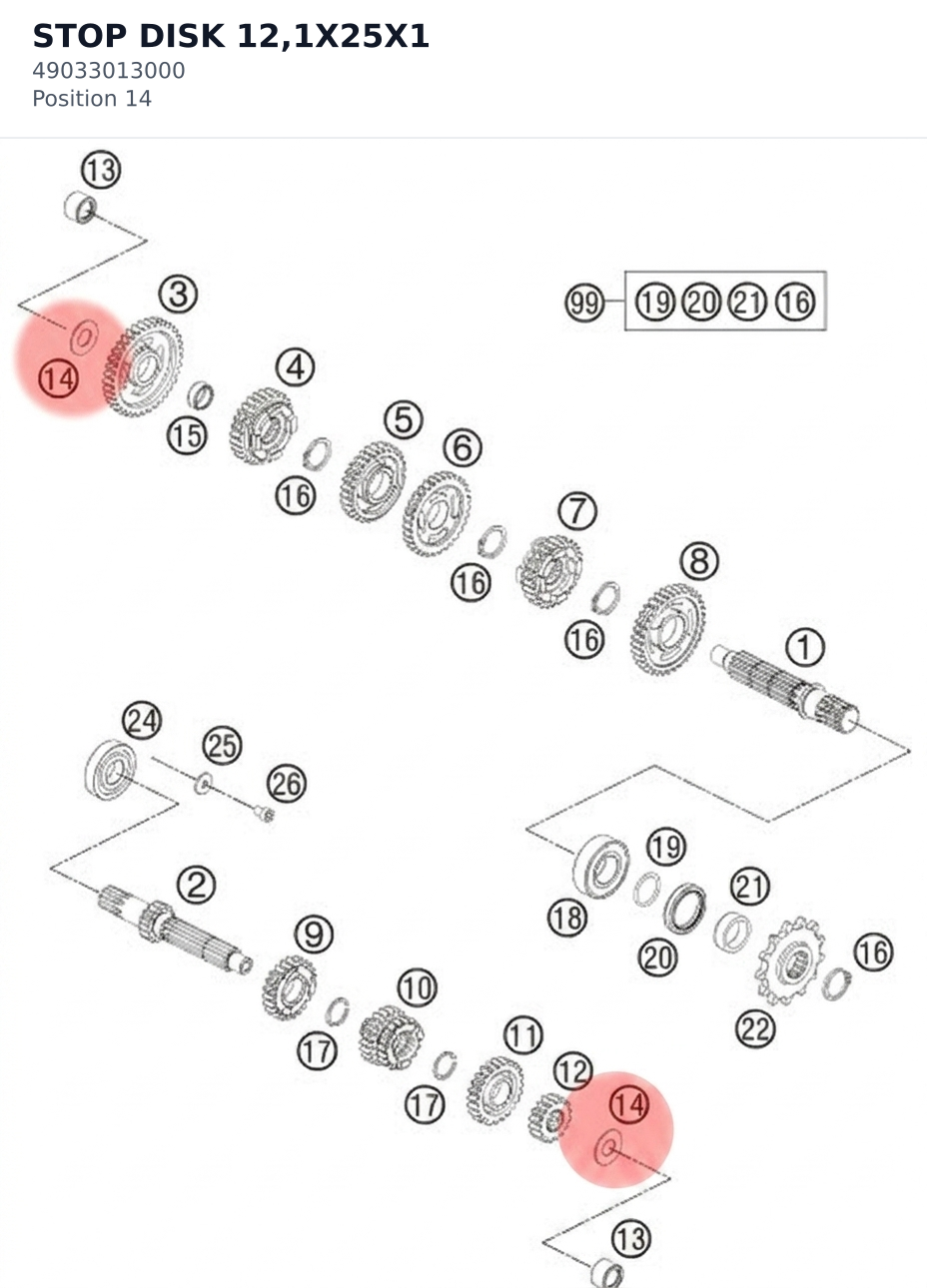 Diagram preview: STOP DISK 12,1X25X1 (49033013000)