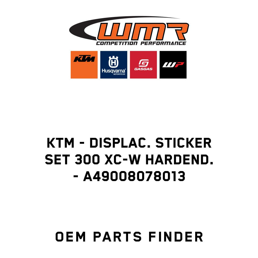 Displac. sticker set 300 XC-W Hardend.