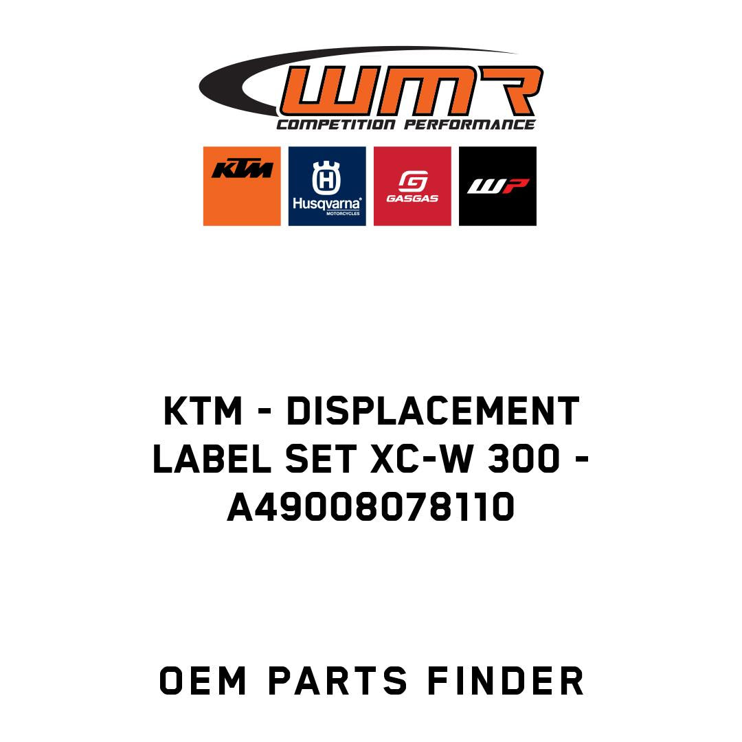 Displacement label set XC-W 300