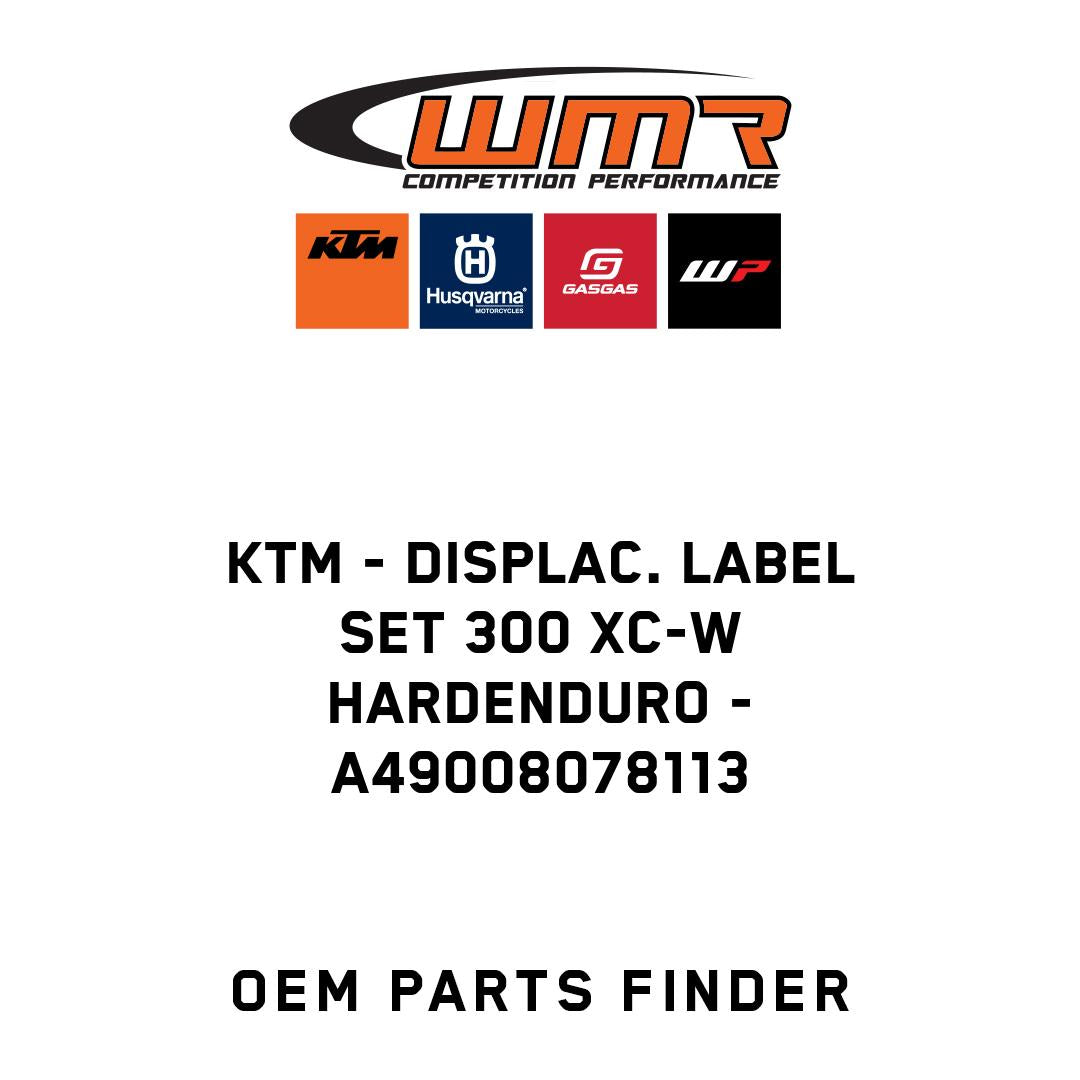 Displac. label set 300 XC-W Hardenduro