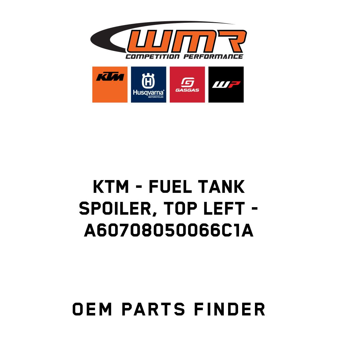 Fuel tank spoiler, top left