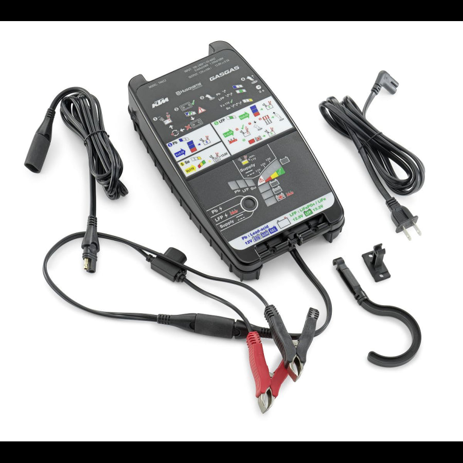 Battery charging and testing unit