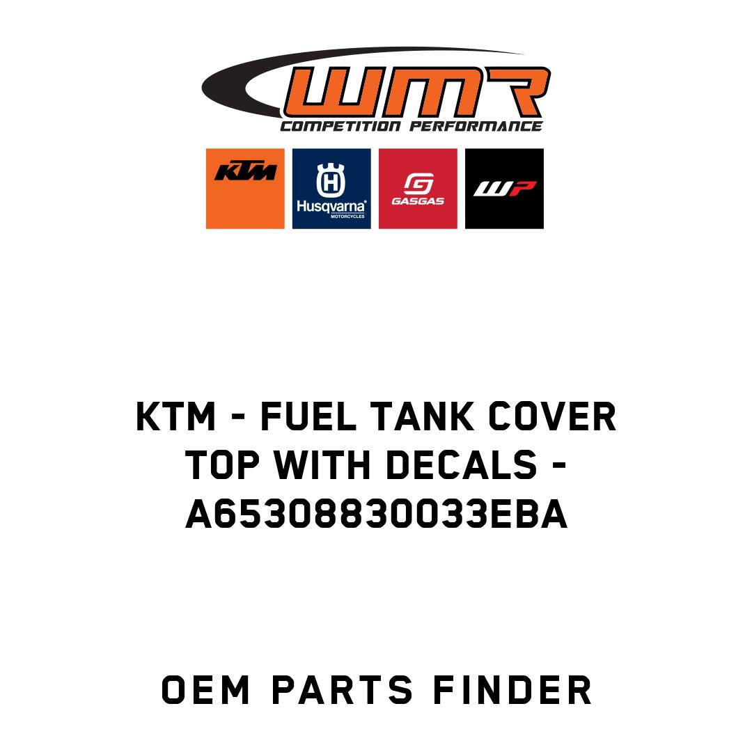 Fuel tank cover top with decals