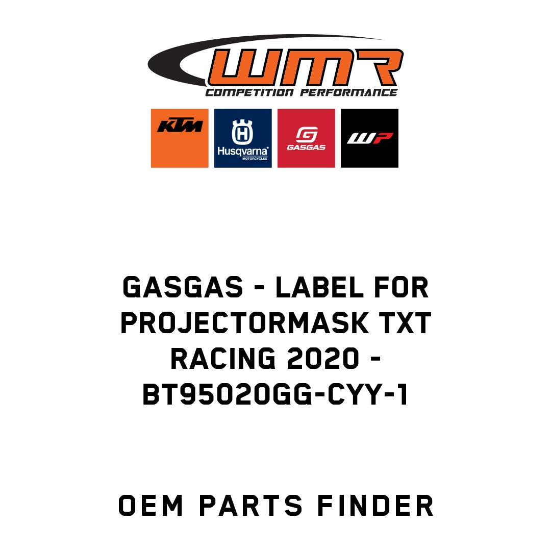 Label for projectormask txt racing 2020