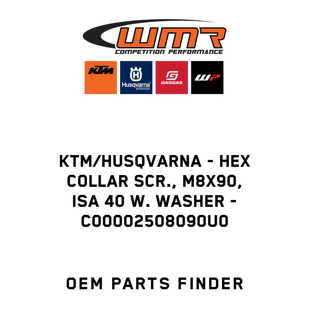 Hex collar scr., M8x90, ISA 40 w. washer