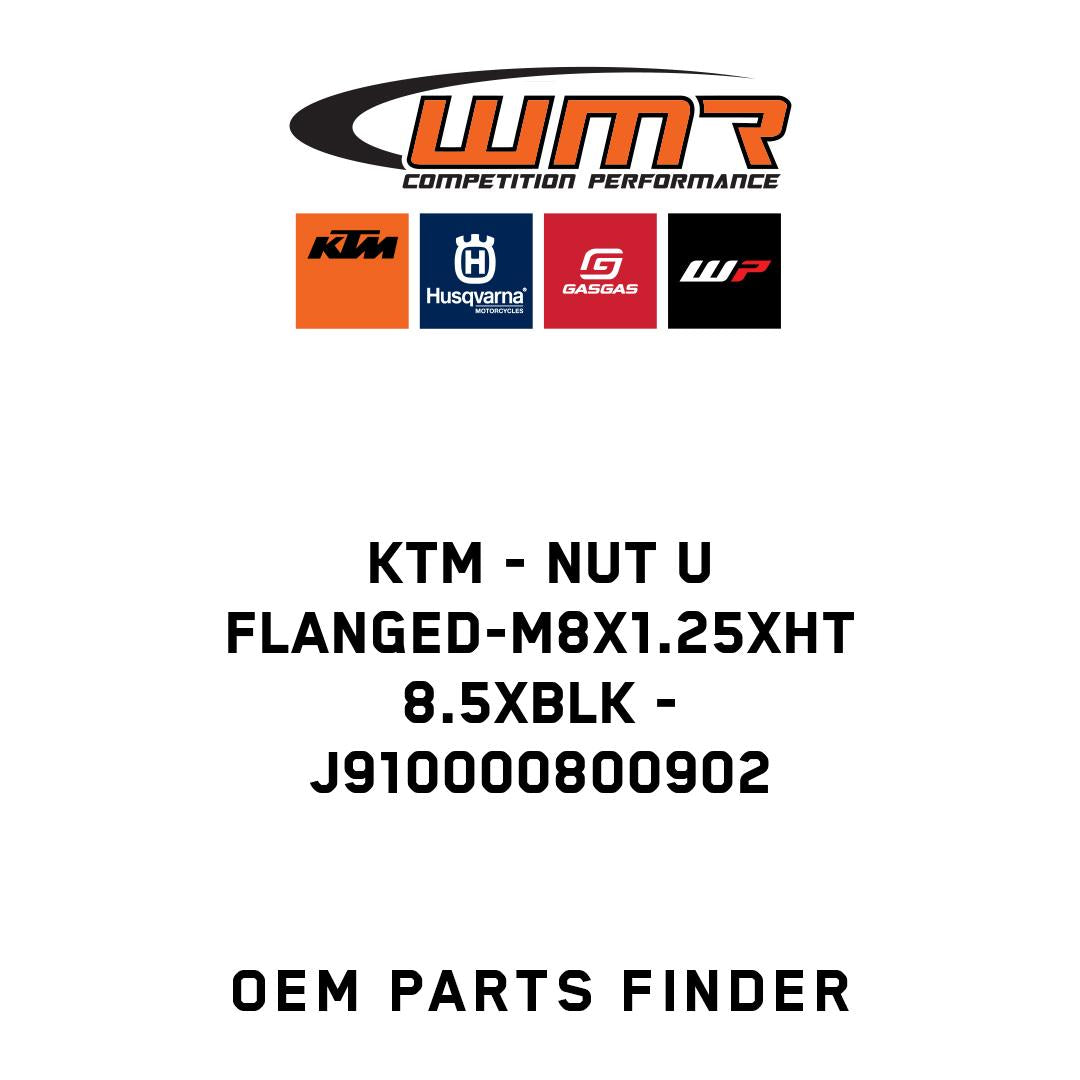 Nut u flanged-m8x1.25xht 8.5xblk