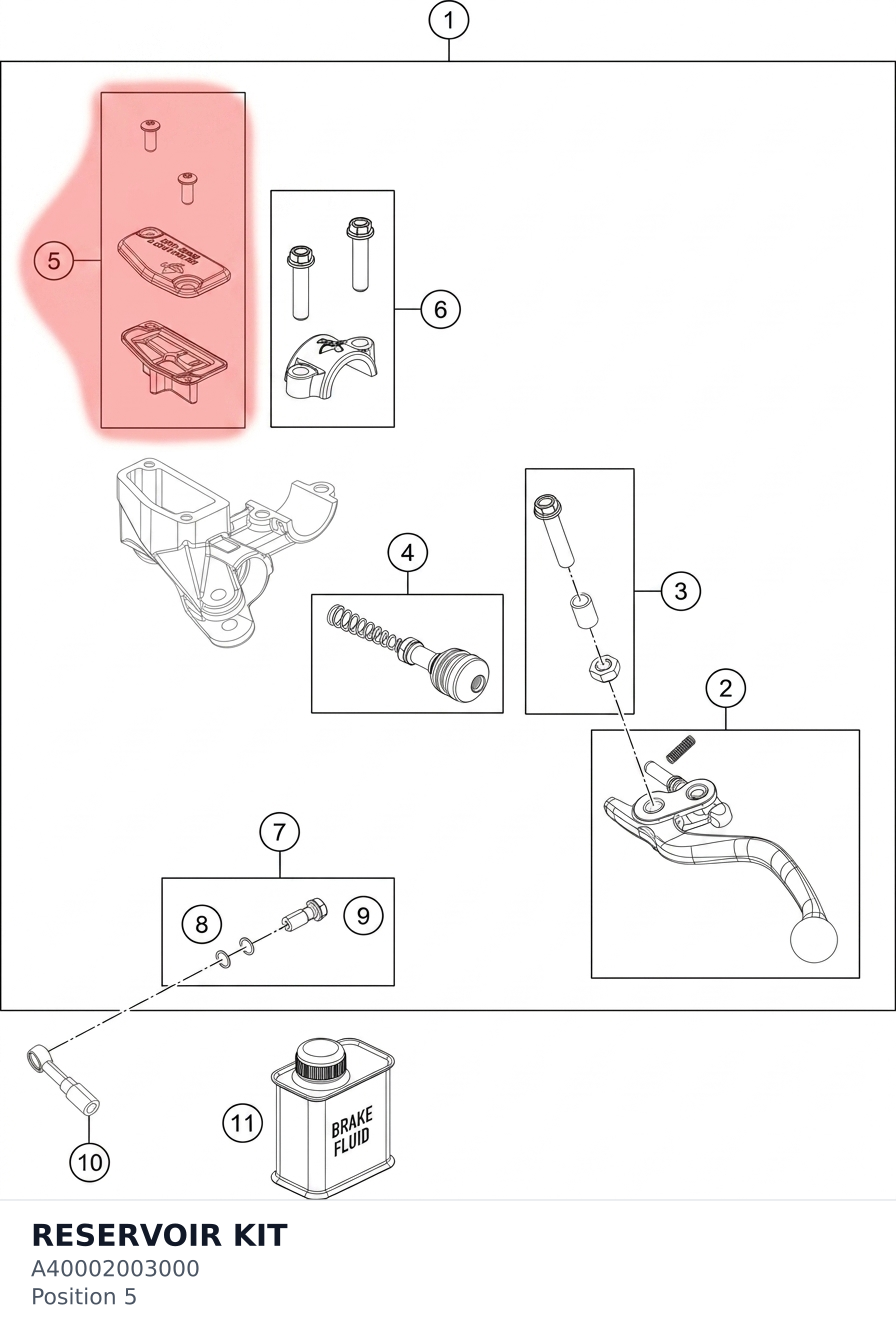 Diagram preview: RESERVOIR KIT (A40002003000)