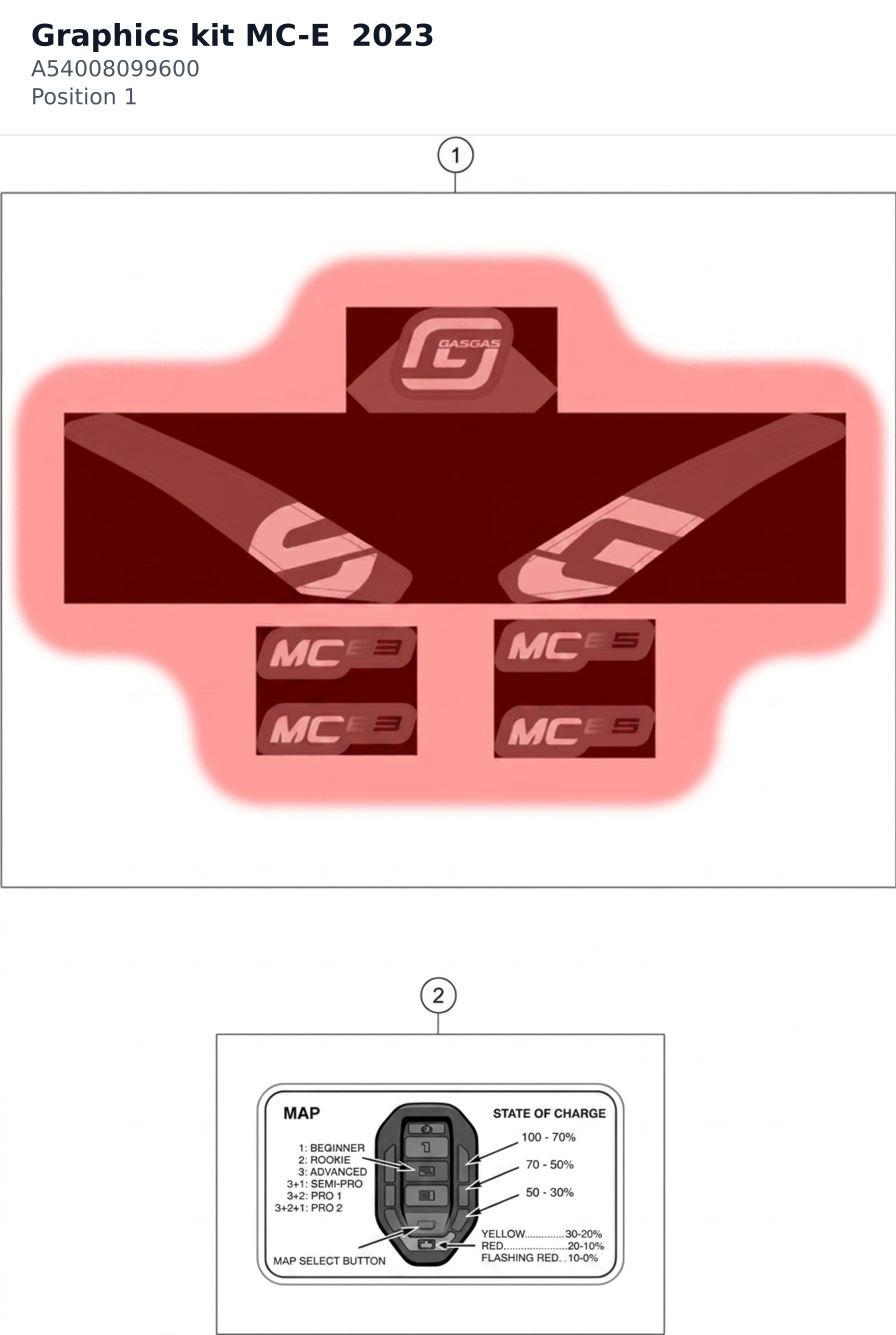 Diagram preview: Graphics kit MC-E 2023 (A54008099600)