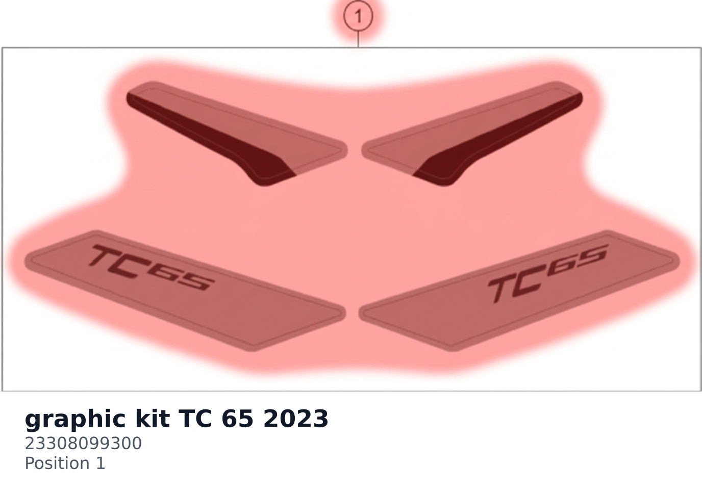 Diagram preview: graphic kit TC 65 2023 (23308099300)