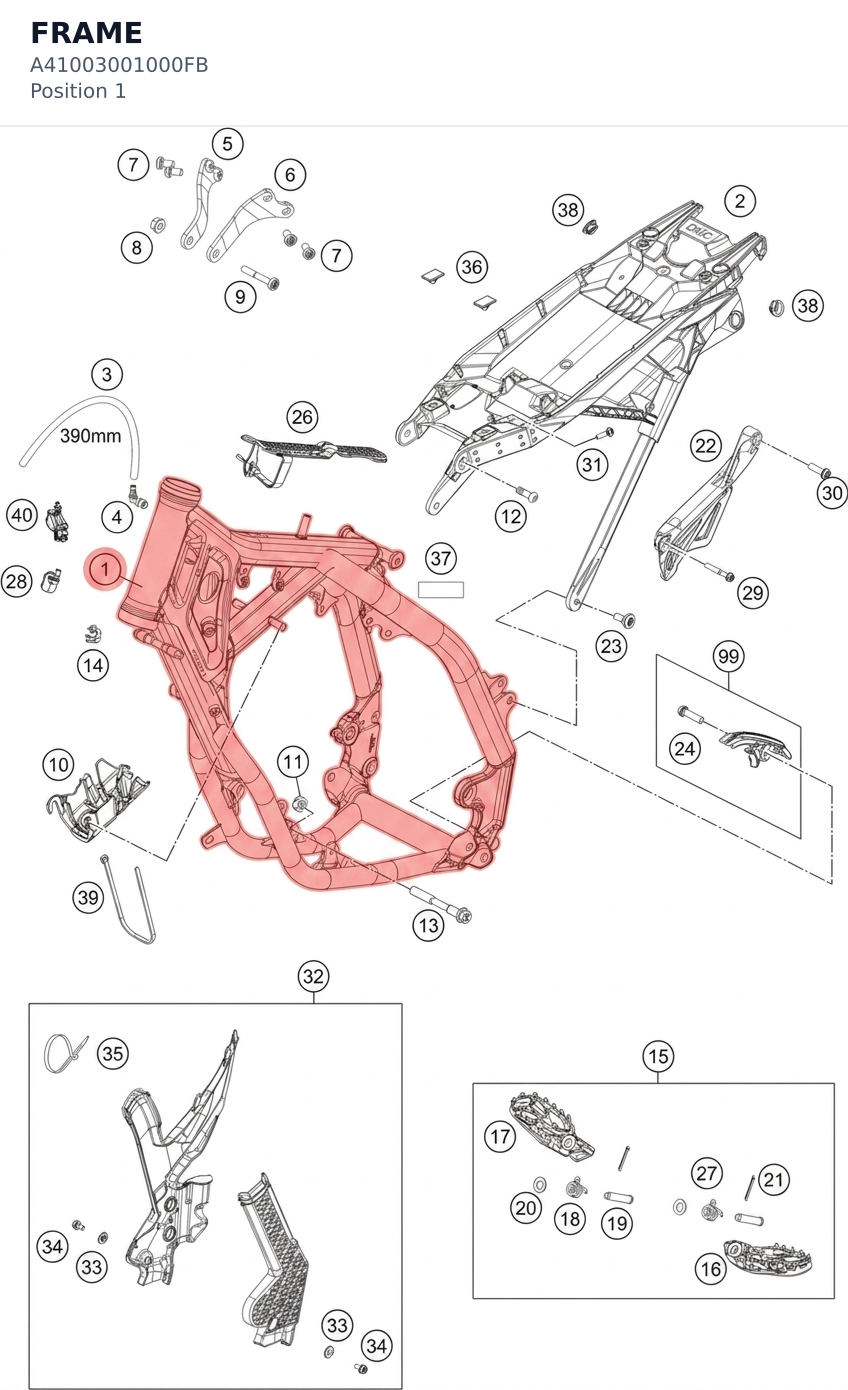 Diagram preview: FRAME (A41003001000FB)