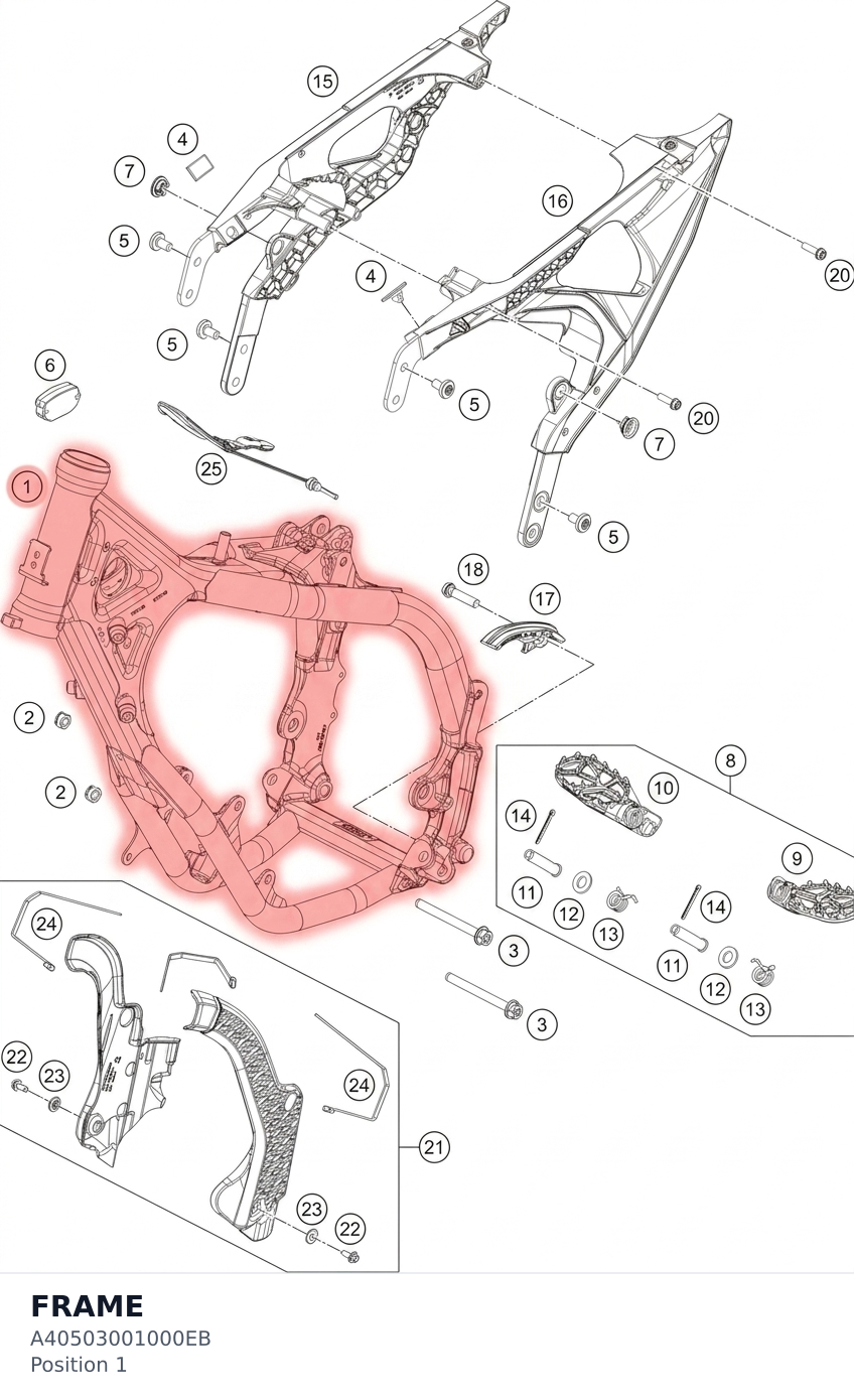 Diagram preview: FRAME (A40503001000EB)