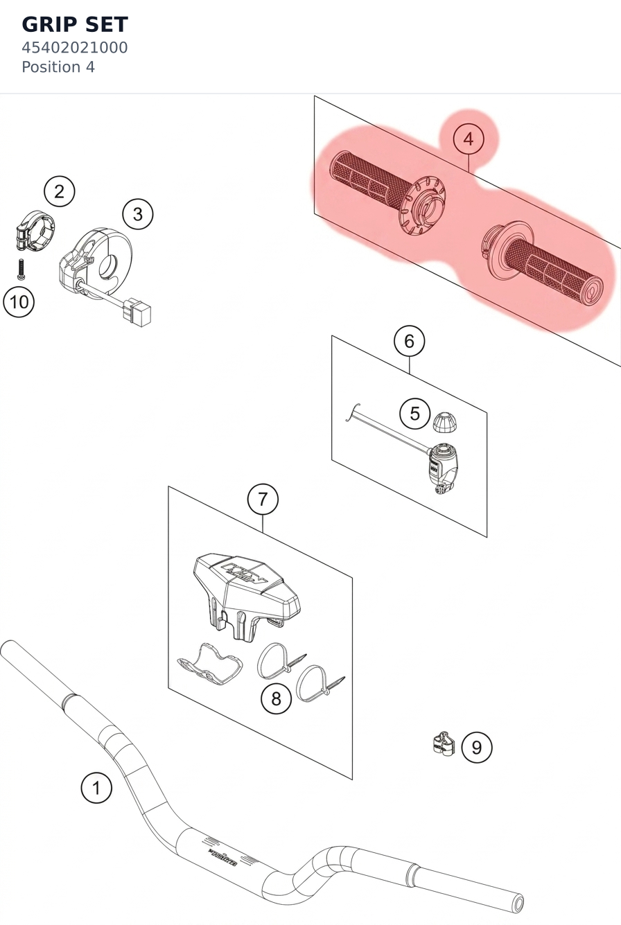 Diagram preview: GRIP SET (45402021000)