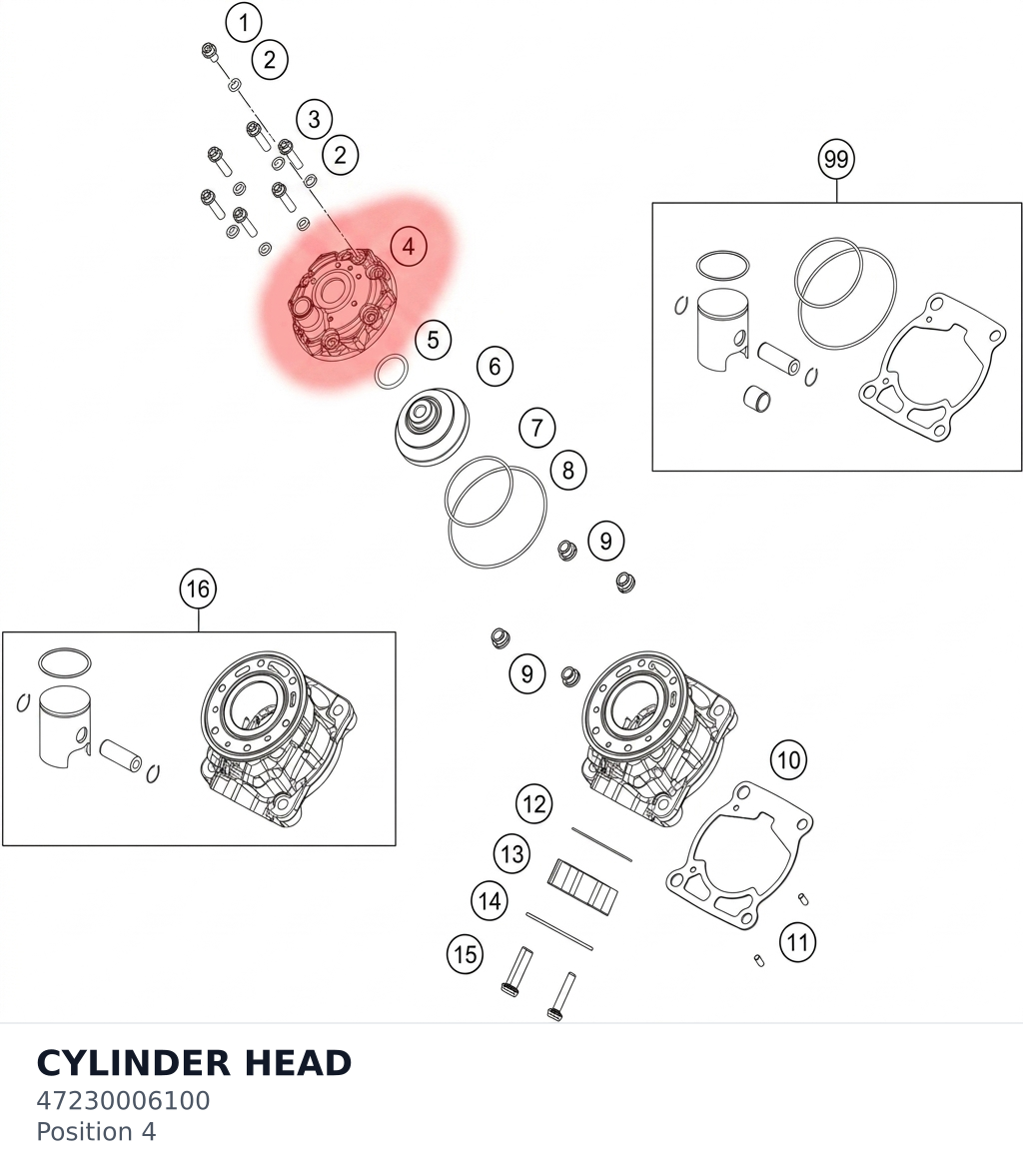 Diagram preview: CYLINDER HEAD (47230006100)