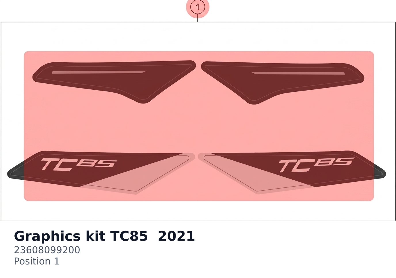 Diagram preview: Graphics kit TC85 2021 (23608099200)