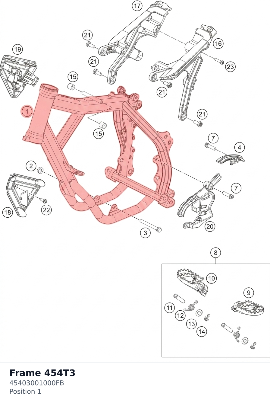 Diagram preview: Frame 454T3 (45403001000FB)